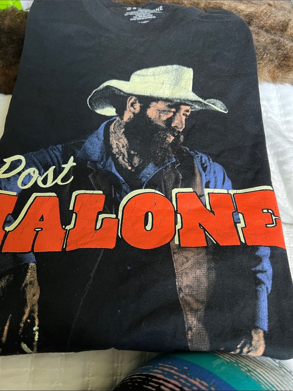 NWOT Graphic Cowboy T-Shirt with Bold Red Text